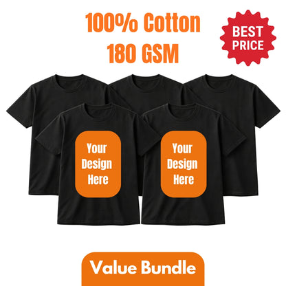 100% cotton custom tshirt with 180 GSM