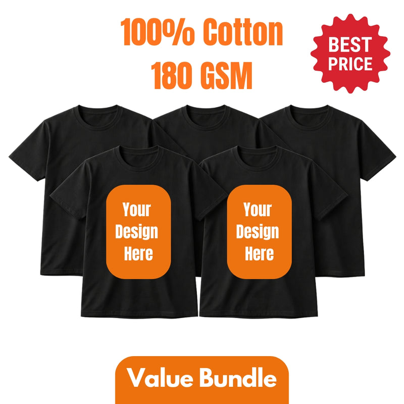 100% cotton custom tshirt with 180 GSM