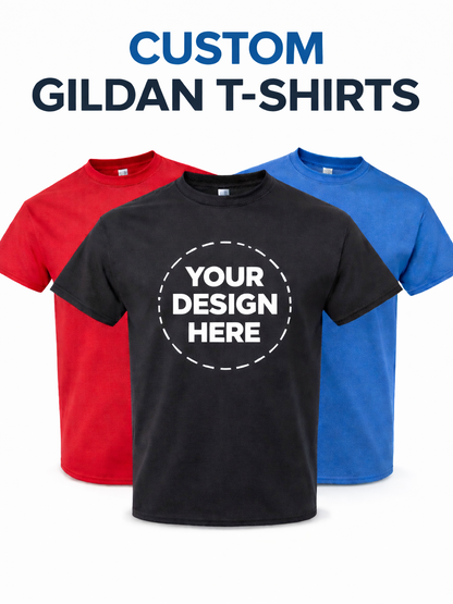 Custom gildan tshirts multi colors