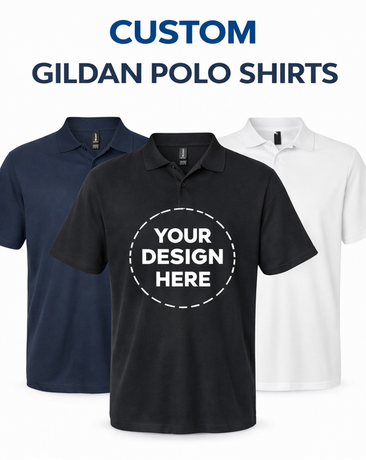 custom gildan polo multi colors