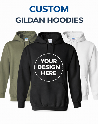 Custom gildan hoodies multi colors
