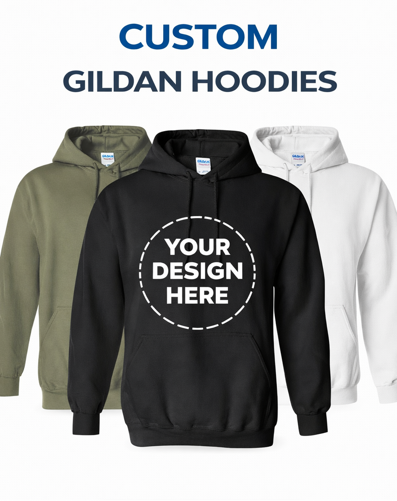 Custom gildan hoodies multi colors